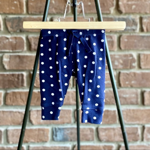 0-3M Gap Pants - Blue with Polka Dots - Picture 1 of 2